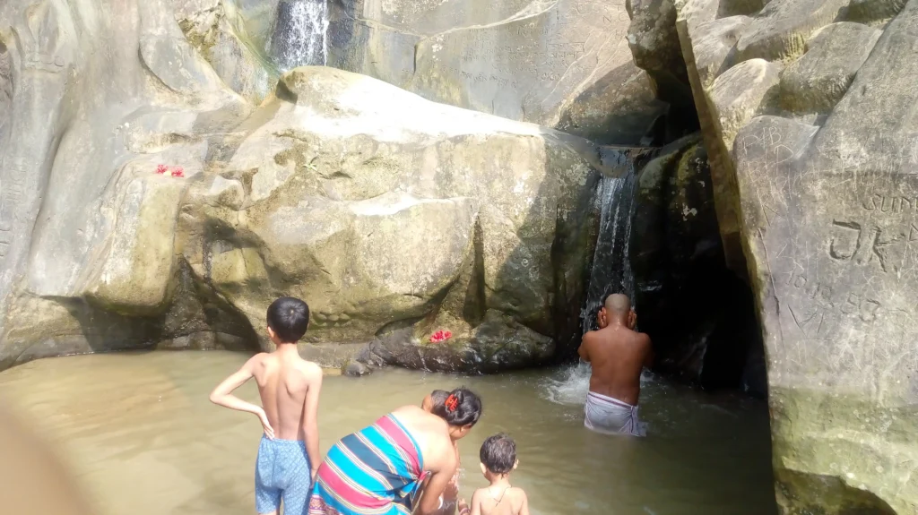 Sita Kunda at Unakoti rock carvings